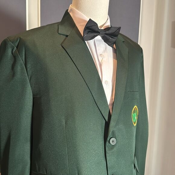 Men’s Green Tournament Golf Blazer Sport Coat 2 Button Notch Lapel Size 2XL NEW - Picture 2 of 13